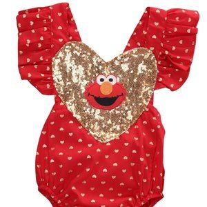 Elmo Dress Outfit Sesame Street Romper Clothes Jumpsuit Baby